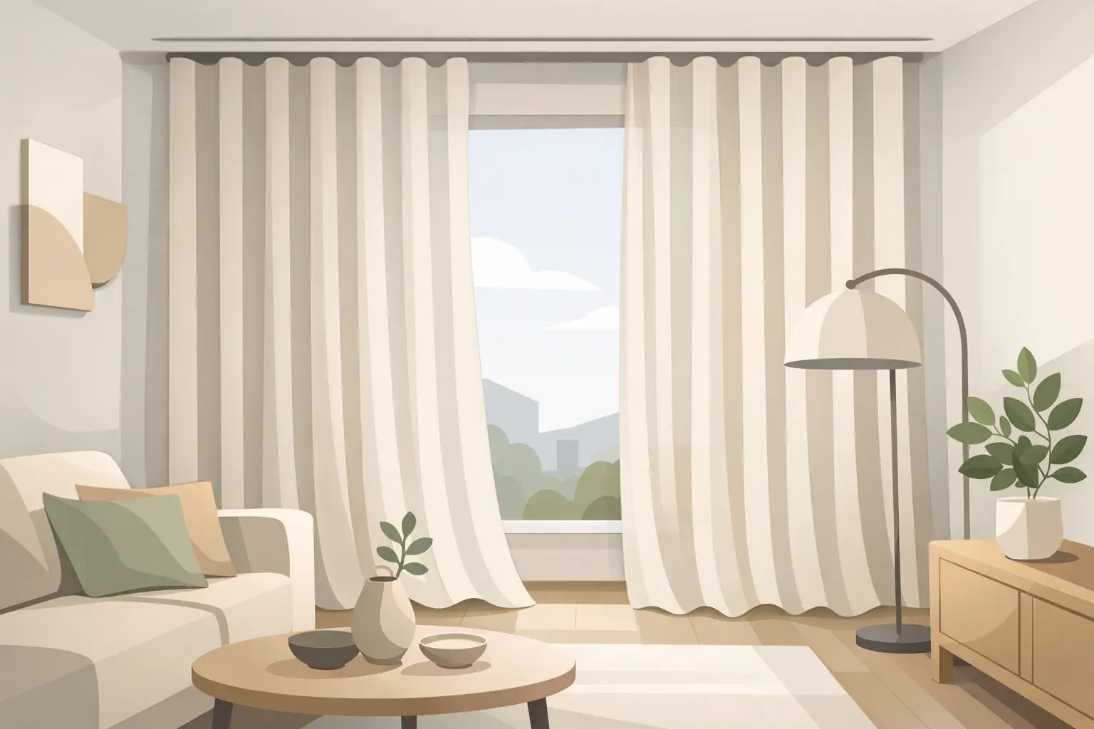 Cortina onda serena moderna para tu hogar