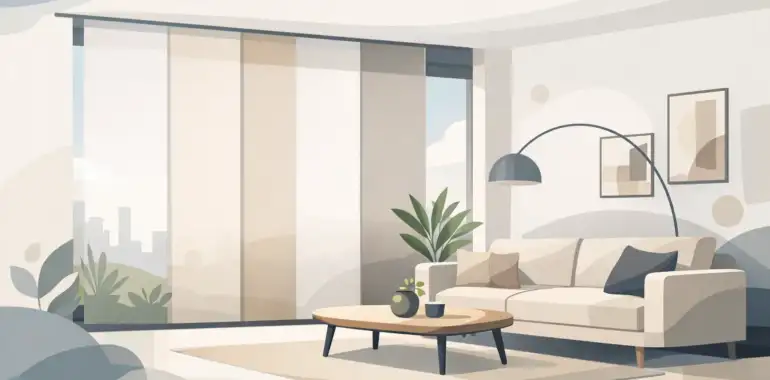 Panel japonés para sala: estilo y control