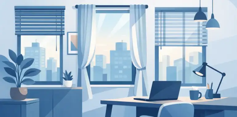 Cómo decorar ventanas de oficina con estilo