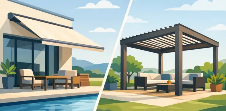 Toldo o pérgola exterior: cuál elegir