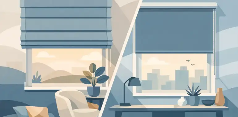 Cortinas romanas versus enrollables, ¿cuál elegir?
