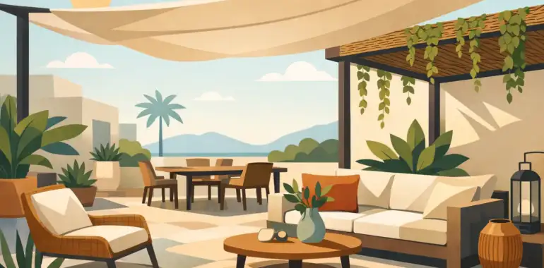Cómo crear una terraza sombreada con estilo