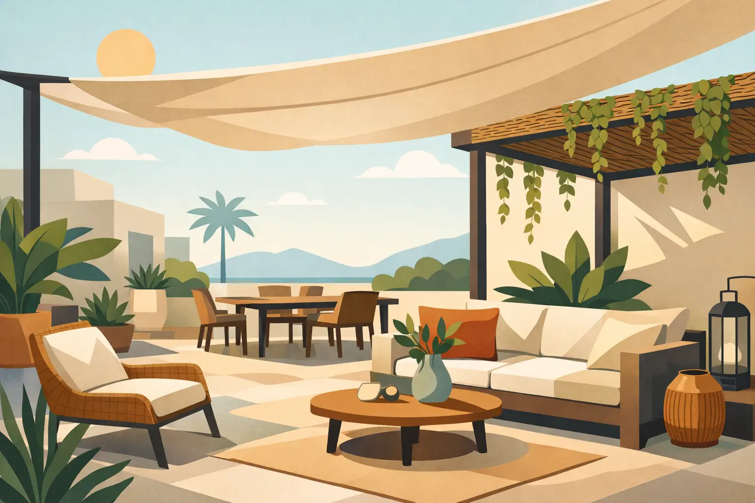 Cómo crear una terraza sombreada con estilo