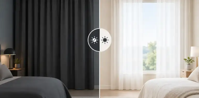 Cortinas blackout vs traslúcidas: ¿cuál conviene?