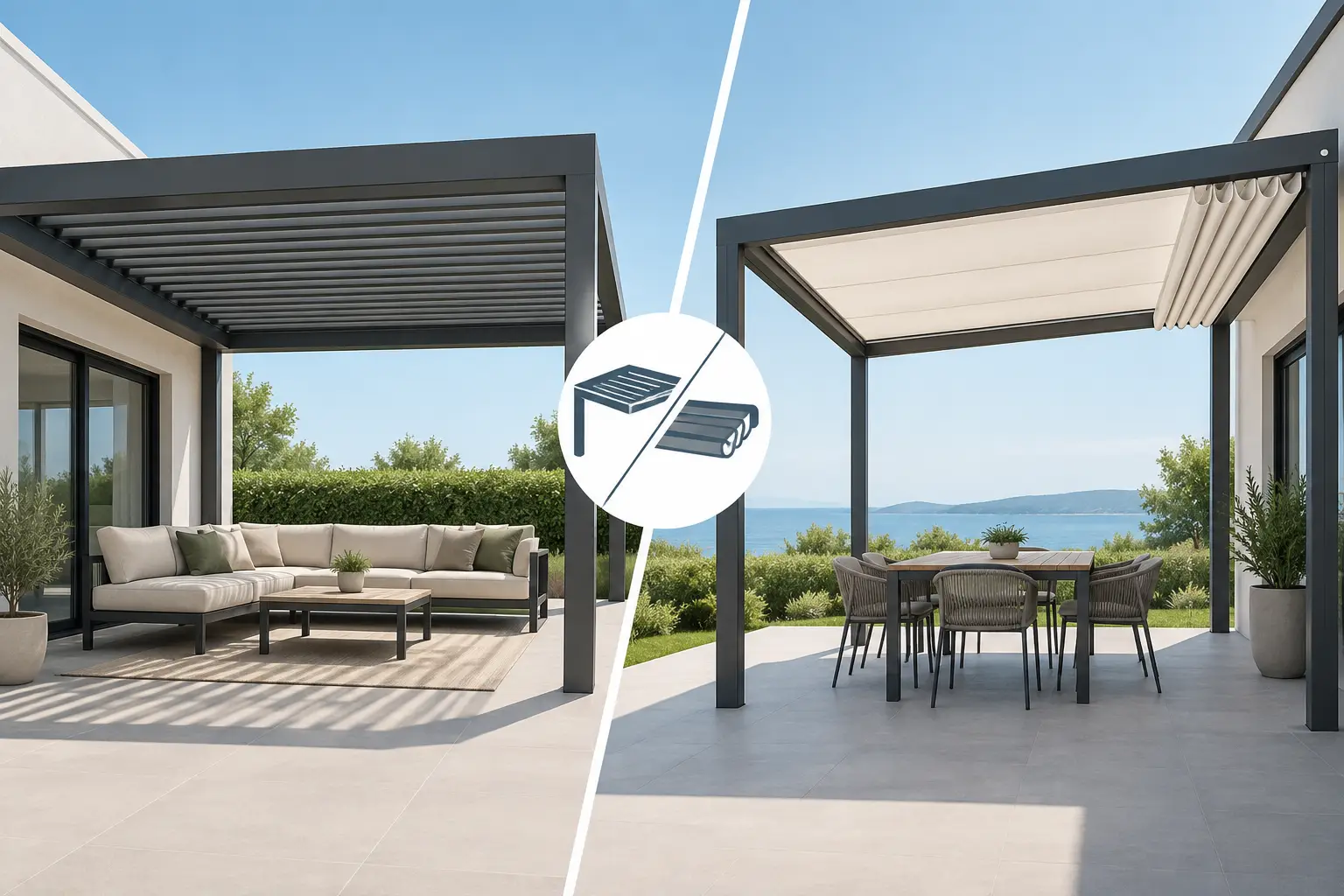 Pérgola fija versus retráctil: ¿cuál elegir?