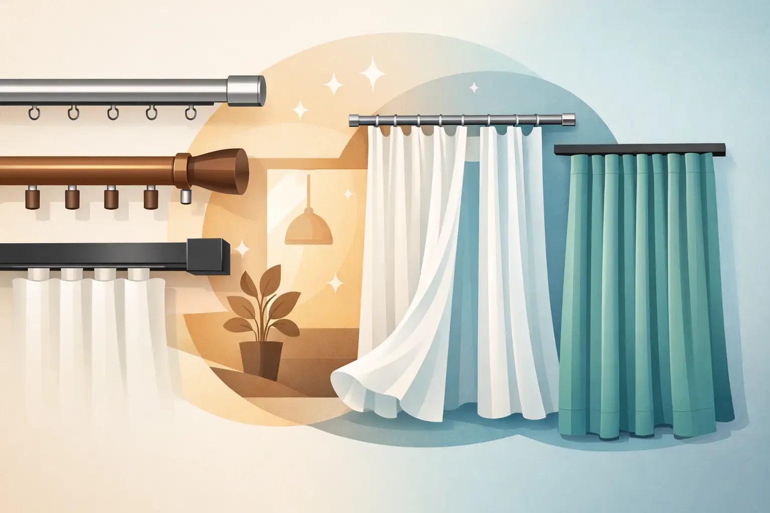 Rieles decorativos que transforman tus cortinas