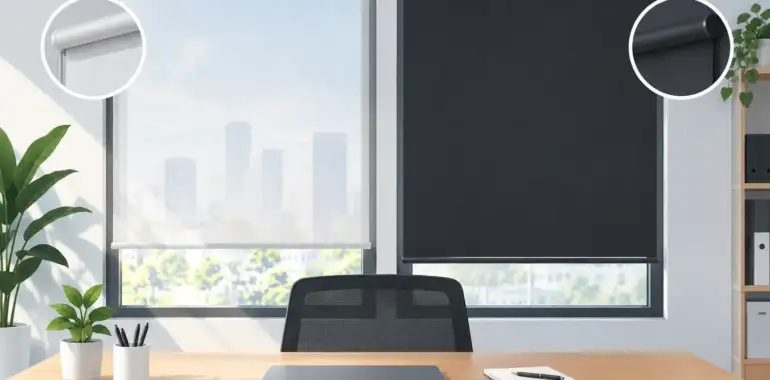 Screen o blackout para oficina: cuál elegir