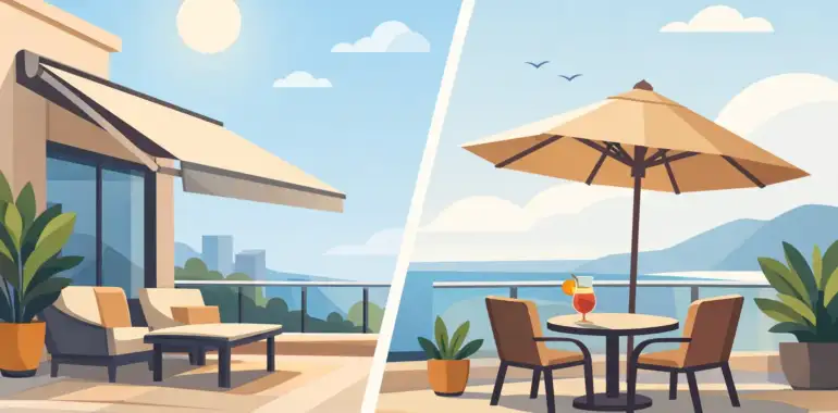 Toldo vs sombrilla terraza: ¿cuál te conviene?