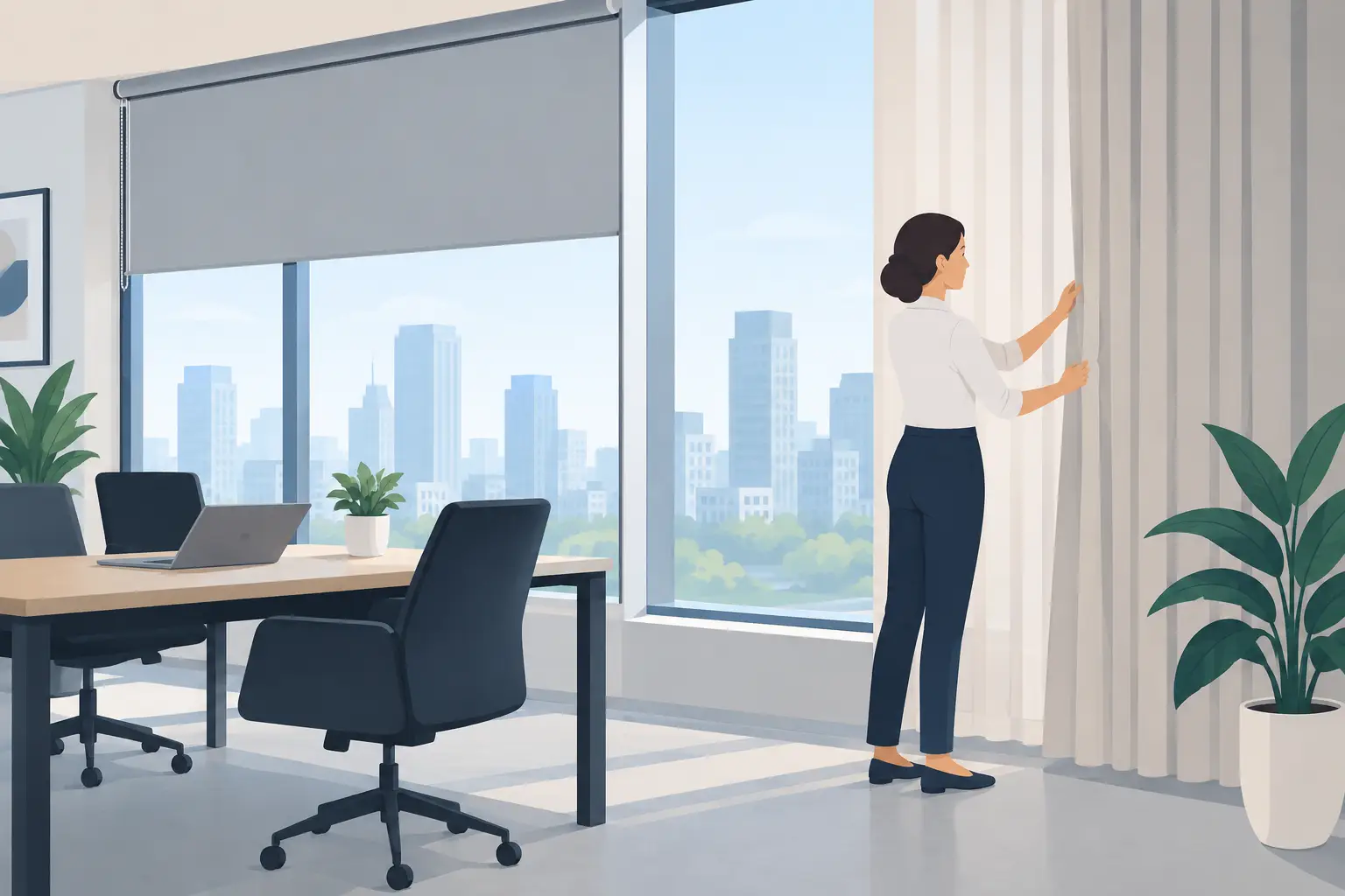 Cambiar cortinas de oficina: cuándo y cómo hacerlo