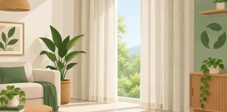 Cortinas sostenibles para decorar con sentido