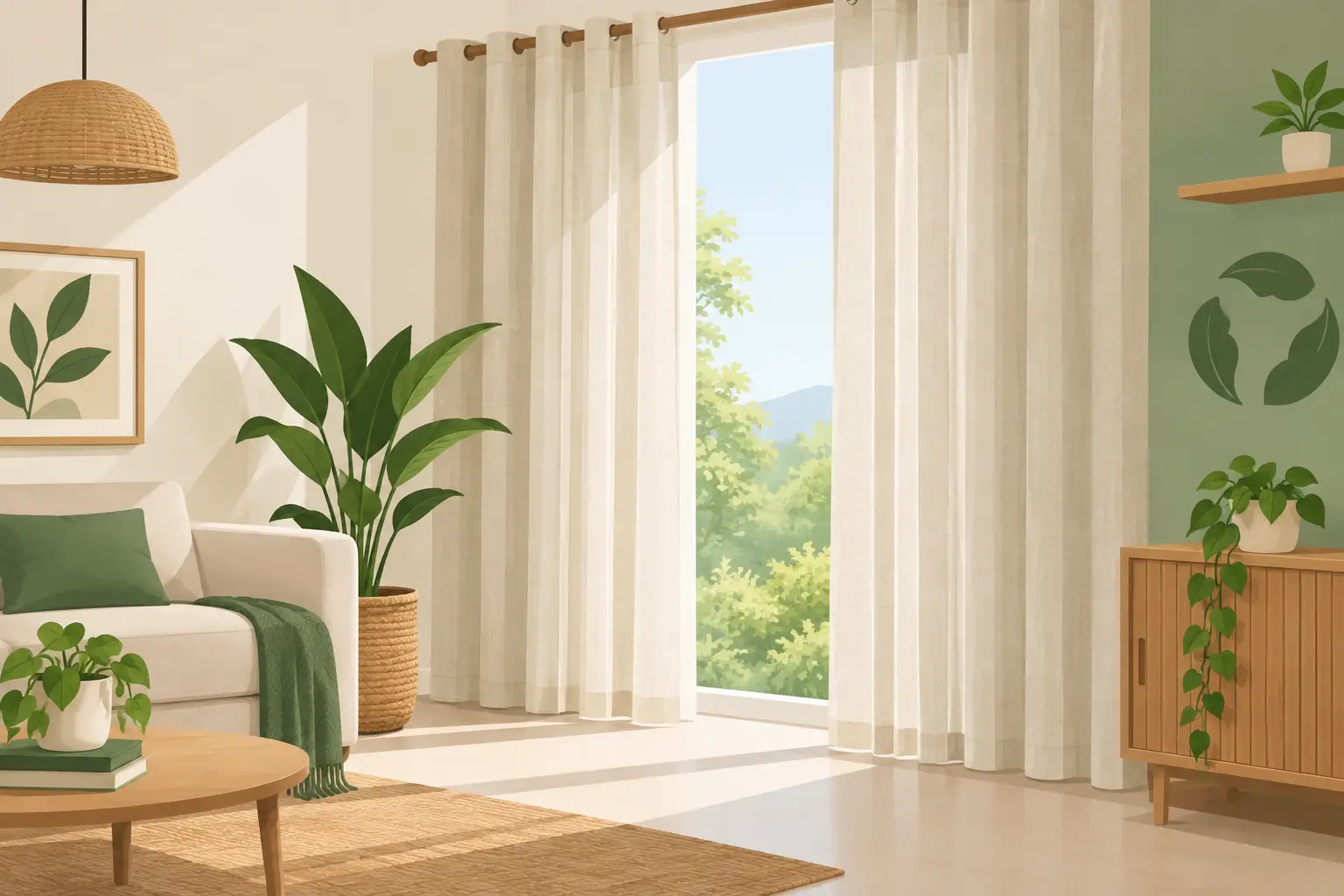 Cortinas sostenibles para decorar con sentido